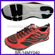 SR-14MY040 fashion new knit uppers shoes knit fabric sports shoes knit men running shoes